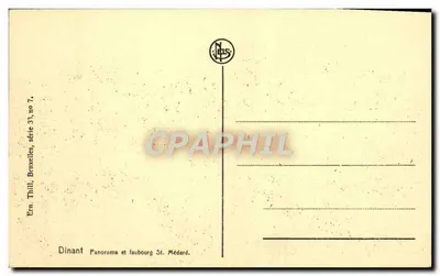 Dinant — Panorama i dzielnica św. Medard — Érn. Thill, Bruksela, seria 33, nr 7 — Rewers