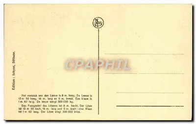 La Gileppe — O Leão — Edição Nels — Verso