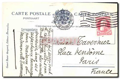 Square du Petit Sablon — Bruxelas — Grand Bazar Ansopach, n°134 — Verso