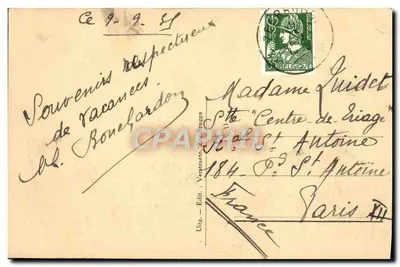 Zee-Brugge — Saída do Ferry-Boat — editor Uilg, n°25 — Verso