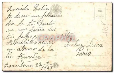 Taniec sardany — Hiszpania — Wydawca seria 5508 — Rewers