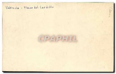Valência: Plaza del Caudillo — vista aérea — editor desconhecido — Verso