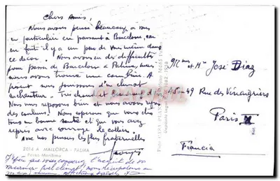 Visão da costa de Palma de Maiorca — Hotel Vigel — editor Tato Casa Planas — Verso