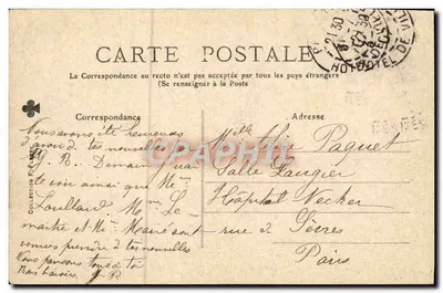 Der rustikale Brücke — Park von Montsouris (XIV. Bezirk) — Tout Paris 562 — Rückseite