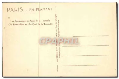 Los Bouquinistas del Quai de la Tournelle — París — Ediciones de Arte Yvgnat — Reverso