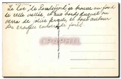 Randsfjord — Ansicht von s. Granum — Foto. Normann, Nr. 11812 — Rückseite