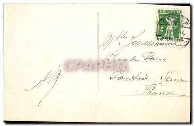Genewa — Wyspa Rousseau i Mont-Blanc — LL. N°10 — Rewers