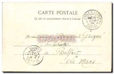 Sablé - O Castelo — J. Maficot, fot., Sablé-sur-Sarthe — Verso