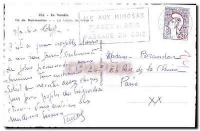 Wyspa Noirmoutier — Leçon de tricot — Chapeau, wydawca — Rewers