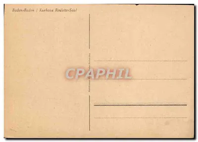 Baden-Baden — Kurhaus Roulette-Saal — Steinhaus & W. Berlin — Rewers
