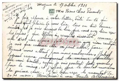 Ludwigshafen a. Rh. — widok panoramiczny z mostem i statkiem — wydawca nieznany — Rewers
