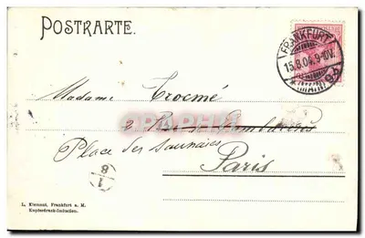 Frankfurt a.M. — Widok z Katedry na południe — L. Klement, nr 473 — Rewers