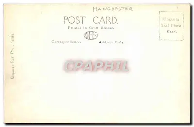 Katedra w Manchesterze — widok z zewnątrz — Kingsway Real Photo Card, seria S 6650 — Rewers