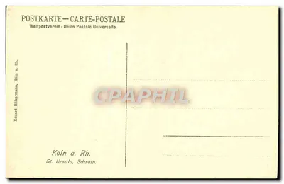 Wnętrze gotyckiego retables — szczegółowe rzeźby i malowidła — wydawca Eduard Hölzermann, Köln a. Rh. — Rewers