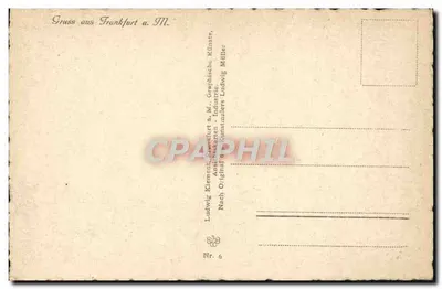Frankfurt a.M. — Haus zur Goldenen Wage — Ludwig Klemm, graficus — Achterkant