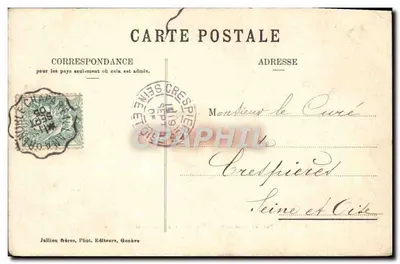 Na szczytach — Aiguille Verte i Mont-Blanc — Jullien frères, Genewa, nr 3162 — Rewers