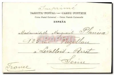 San Sebastián — Vista tirada do Monte Ulia — Editor: Impr. Tarjeta Postal, Espanha, n° 57 — Verso