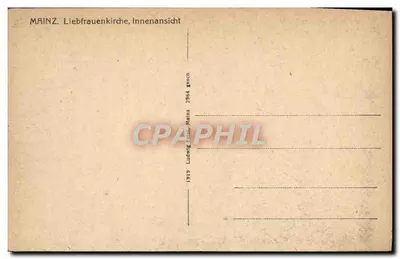 Mainz, Liebfrauenkirche — widok wewnętrzny — Ludwig Zell, Mainz, nr 2964 — Rewers