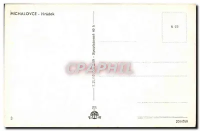 Kościół w Michalovce - Hrádok — n° serii 2704700 — Rewers