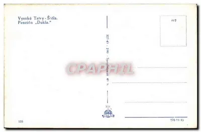 Pensjon Dukla — Wysokie Tatrzy — wydawca Tatran, nr 155 — Rewers