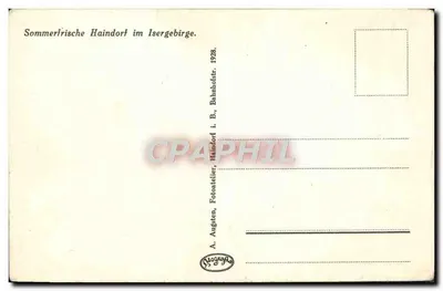 Haindorf im Isergebirge — Sommerfrische Haindorf im Isergebirge — A. Augsten, Fotoatelier, Haindorf i. B. — Rewers