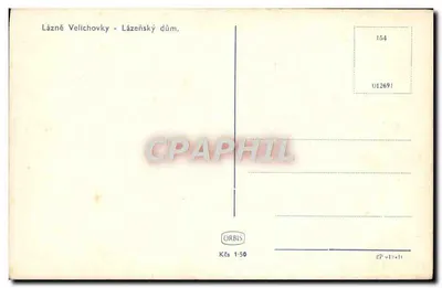 Lázně Velichovky — Lázeňský dům — wydawca ORBIS, nr 154 — Rewers