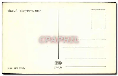 Třeboň - Télomvýchovný tábor — wydawca OPBIS, numer seryjny 1 5911 1262 025174 — Rewers