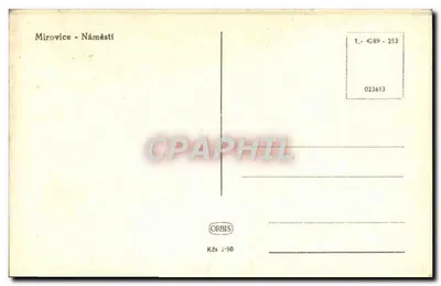 Mirovice - Náměstí — widok placu z kościołem — wydawca ORBIS, n° 253 — Rewers