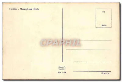 Ivančice - Masarykova škola — editor ORBIS, n° de série 163 — Verso