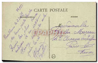 Marok - Soukh-El-Hamis - Le Camp — widok z lotu ptaka obozowania i strumienia wody — Rewers
