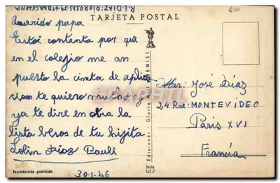 Rio de Janeiro — paisagem costeira com rochedos e barcos — Edições Gloria Mill Benisi, série 102/7 — Verso