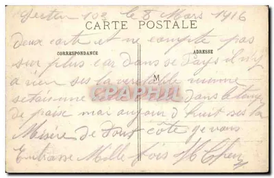 As Escolas de Suippes (Marne) — ruínas após bombardeio — IMP. BAUDINIÈRE, NANTERRE — Verso