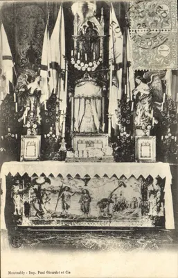 Interior de igreja em Montmédy — Altar dedicado a Maria Santíssima Anunciada — Imp. Paul Girardot et Cie
