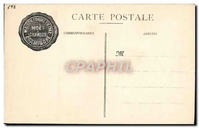 Orangerie — Moët & Chandon — Editora: Chaque, impr. Klin, Epernay — Verso