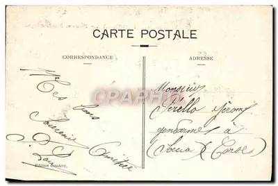 Perpignan — Praça e Estátua de Arago — Edição Coudere — Verso