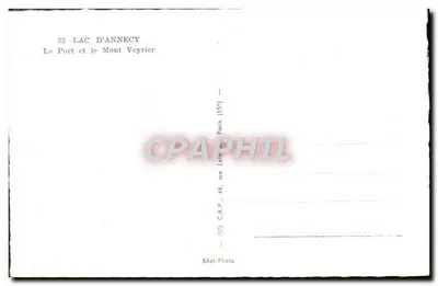 Jezioro Annecy — Port i Wyspa Veyrier — C.A.P. Paris — Rewers