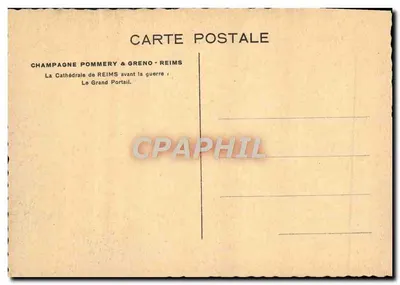 Catedral de Reims — El Gran Portal — Champagne Pommery & Greno - Reims — Reverso