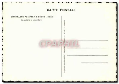 Galeria « Montréal » — Champagne Pommery & Greno - Reims — Verso