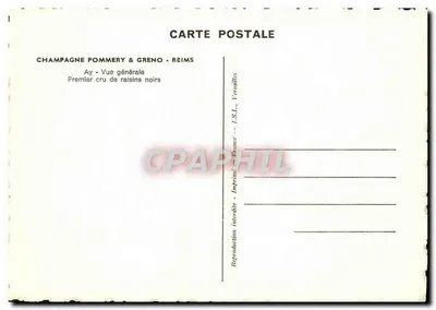 Ay - Vista geral - Primeiro cru de uvas negras — Champagne Pommery & Greno - Reims — Verso