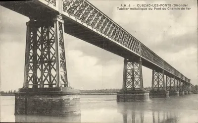 Cubzac-les-Ponts — Tablier metálico do Pont du Chemin de fer — A.H. 4