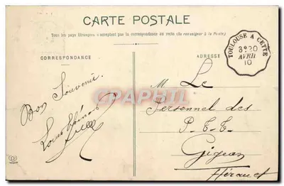 Toulouse - La Stazione Matabiau — editore Lambuche Frères, n° 111 bis — Verso