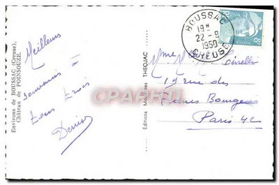 Castelo de Boussac — Ambiente de Poinssouze — Edições Théojac — Verso