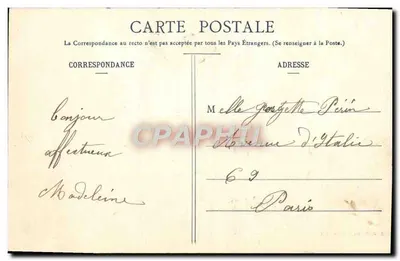 Aubusson (Creuse) — Vista geral — A. de Nussac, edição Guéret, n°3 — Verso