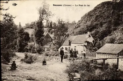Beuussac (Creuse) — O Ponte de Ferro — Editor: Balt, Mutres