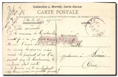Ajaccio — Il fondo del Golfo — Riproduzione Isterd’o, n° 1194 — Verso