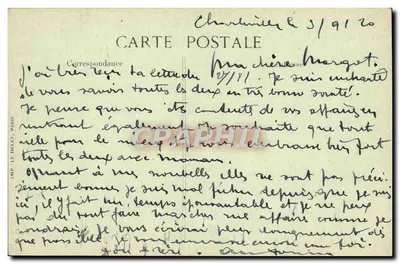 Mézières — De Kerk en het Hoofdaltaar na het Duitse bombardement (10 November 1918) — Achterkant