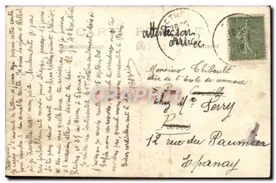 Bilhete postal antigo Rethel devaste Militaria — Verso