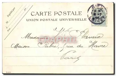 Gien — Rue des Degrés — E. Bois, Editeur, N° 22 — Verso
