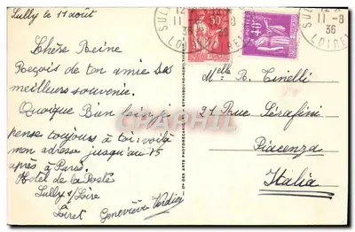 SULLY-sur-LOIRE — Visão geral — CP dos Arts Fotomecânicos — Verso