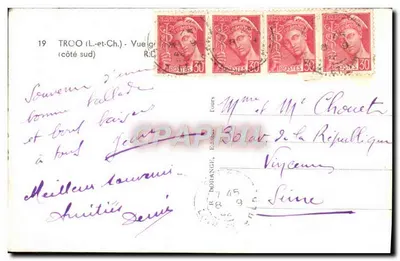 TROO (Loir-et-Cher) — ogólne widok z południa — wydawca R. C. (nr 19) — Rewers